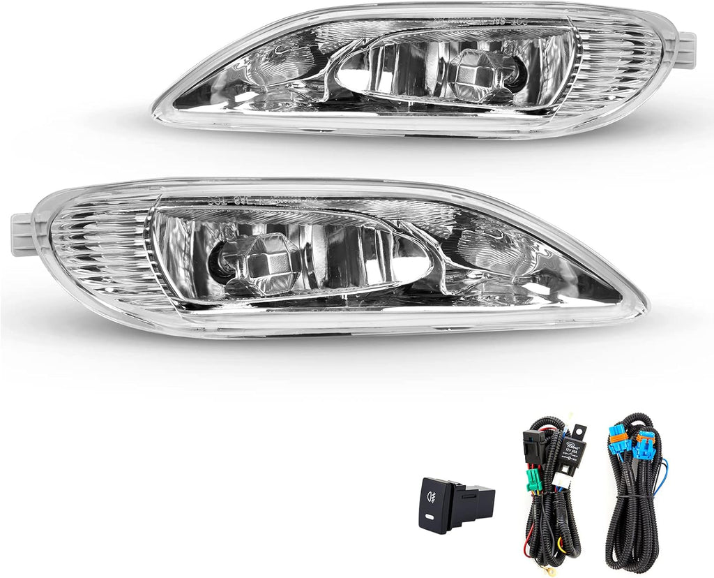 Fog Lights Assembly Kit with 9006 12V 55W Halogen Bulbs and Wiring Kit - 1 Set F98788