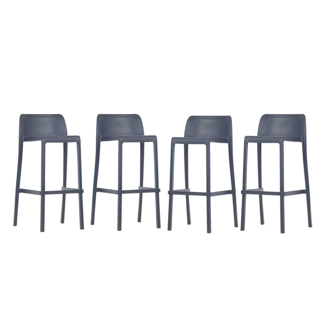 Outdoor Bar Stools Set of 4 with Footrest P3221