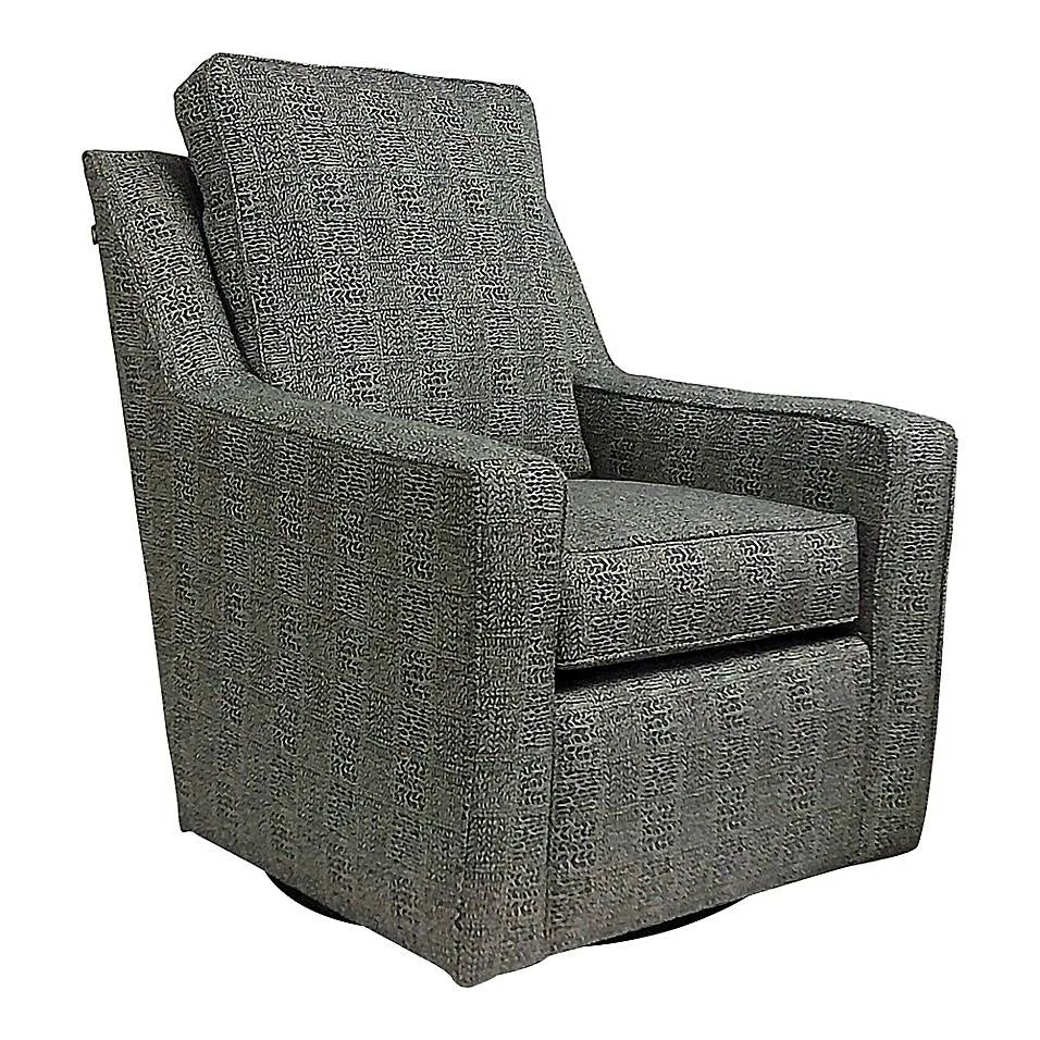Charcoal Shell Black Swivel Glider Chair O851