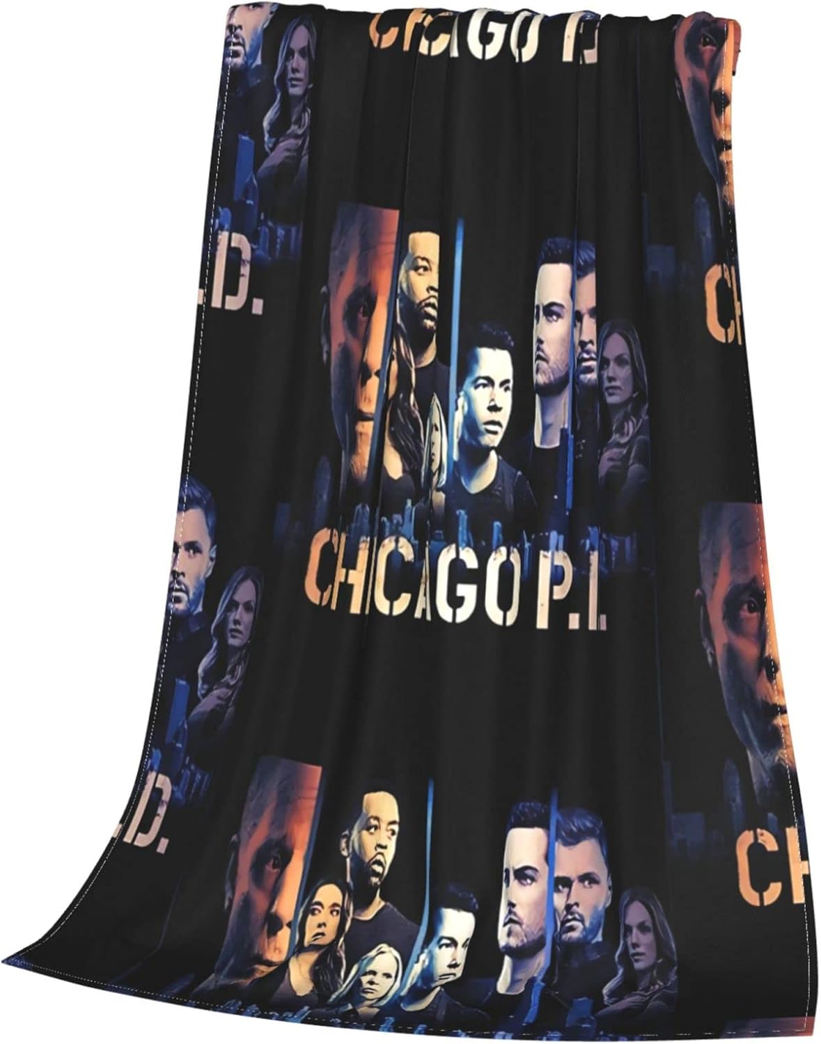 Black Fleece Throw Blanket X346701