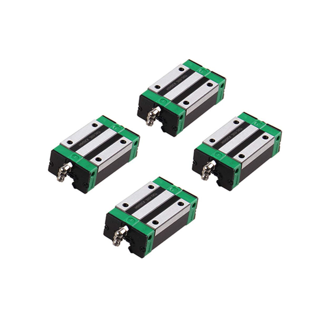 2Pcs HGR20-1200mm Linear Slide Guideway Rail + 4Pcs HGH20A Bearing Blocks Square Type Carriage for 20mm Linear Rail Set O550925