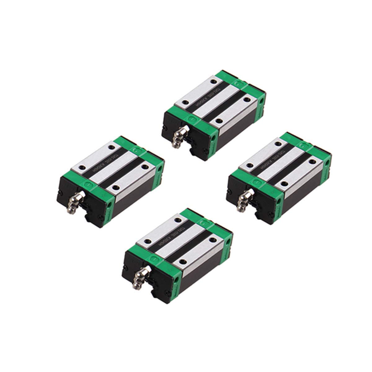2Pcs HGR20-1200mm Linear Slide Guideway Rail + 4Pcs HGH20A Bearing Blocks Square Type Carriage for 20mm Linear Rail Set O550925