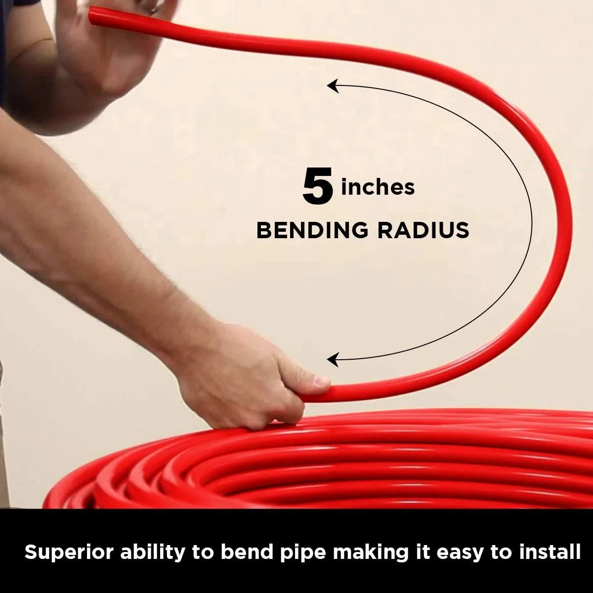 1/2 Inch X 300 Ft Red Non-Barrier Pex Tube Coil Y243