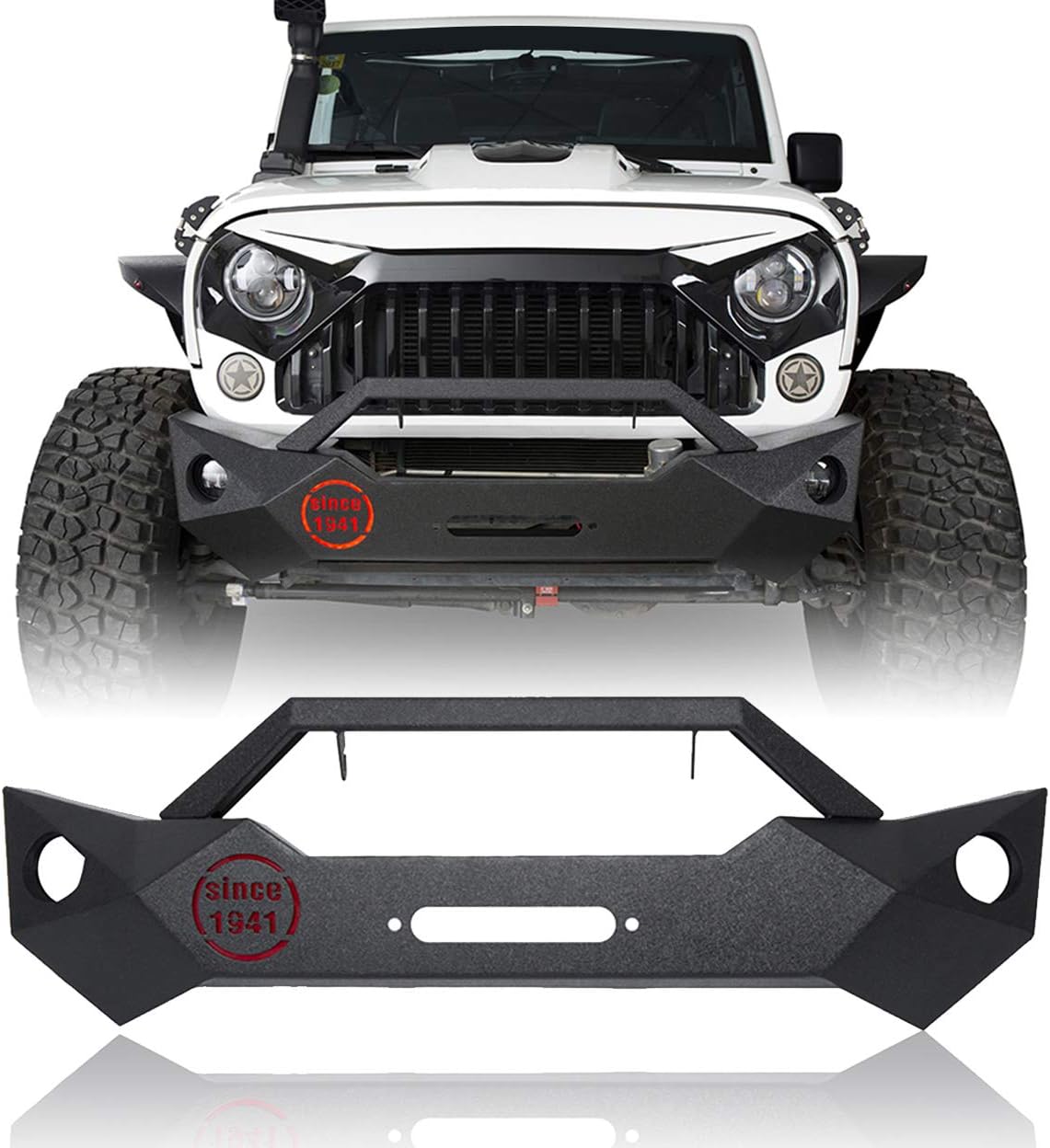 Front and Rear Bumper Combo for Jeep JK Wrangler Y547