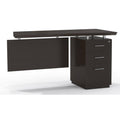Mocha Single Pedestal Desk Return with Box/Box/File Pedestal Z7749