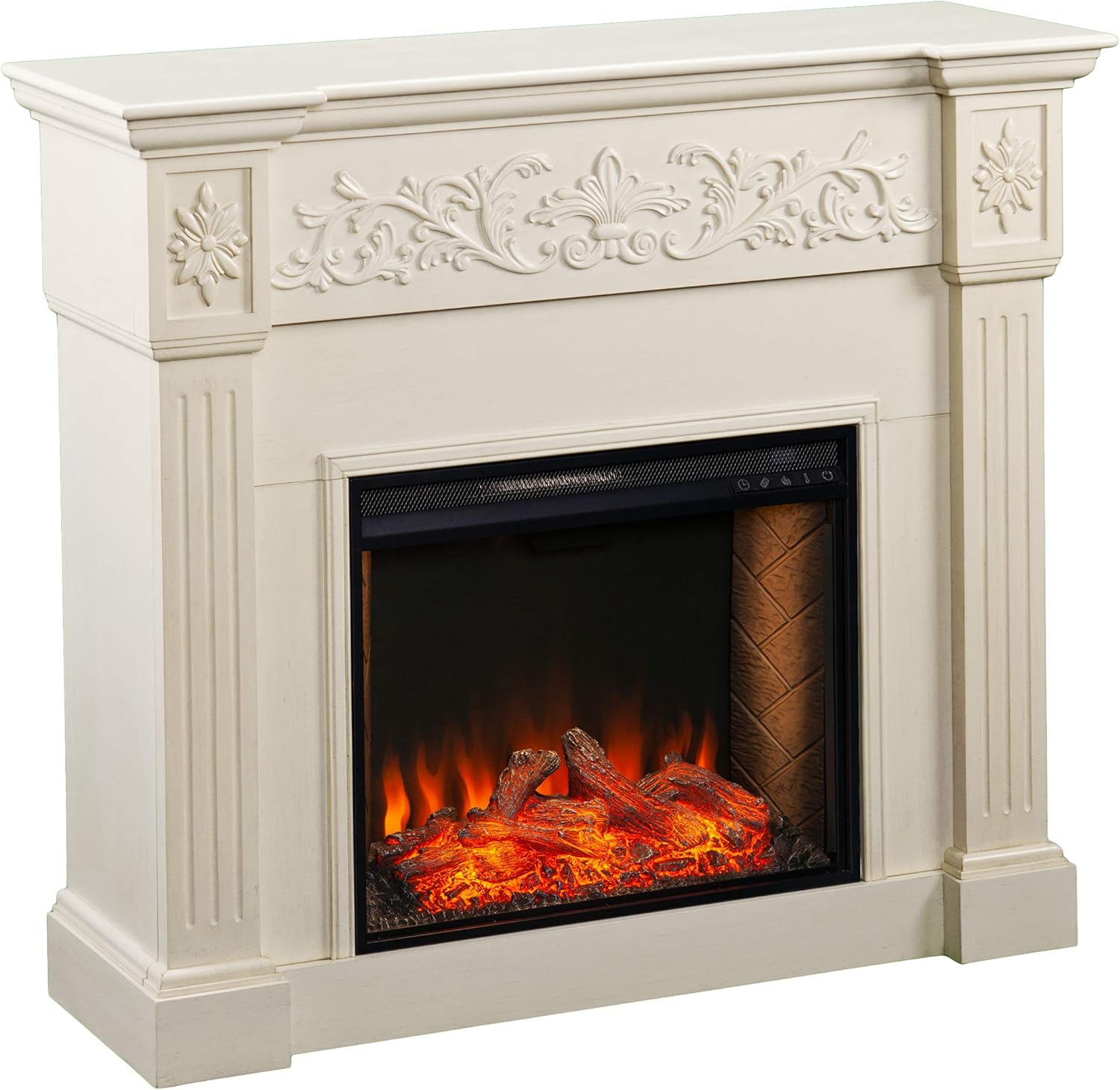 Ivory Electric Fireplace F102708