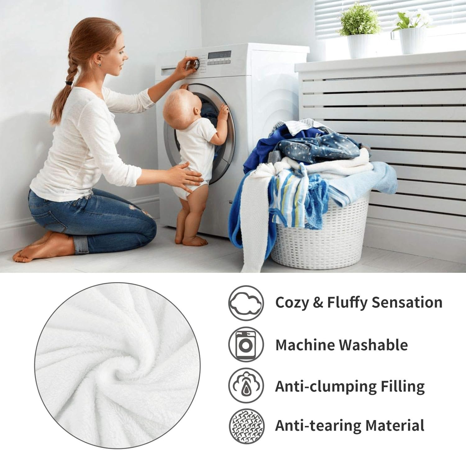 Black Fleece Throw Blanket X346701