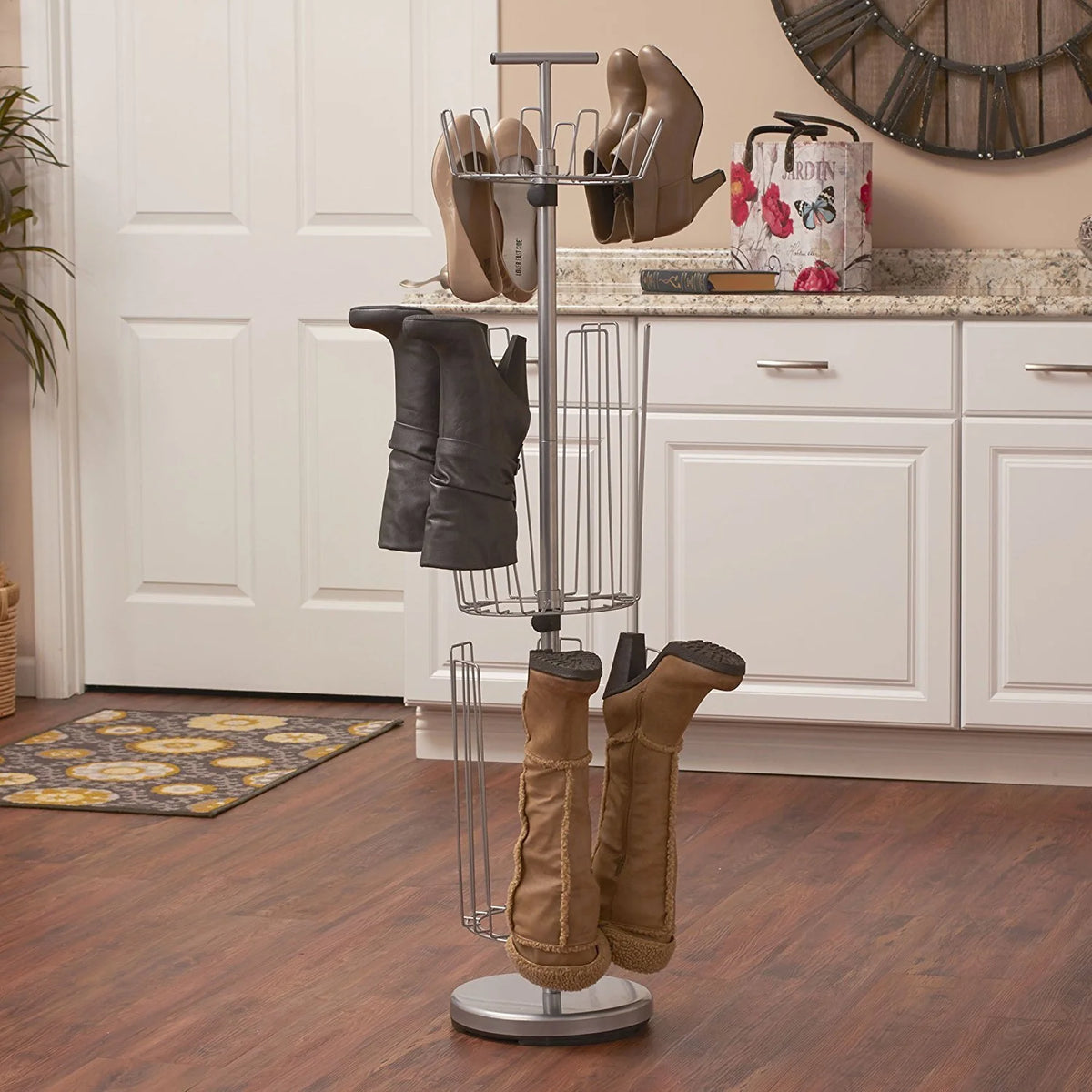 3-Tier Carousel Boot Tree Shoe Rack R80416