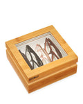 Light Wood Mini Eyewear Organizer Case V76794