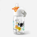 Kids Flip Straw Bottle 400ml Clear Safari G58221