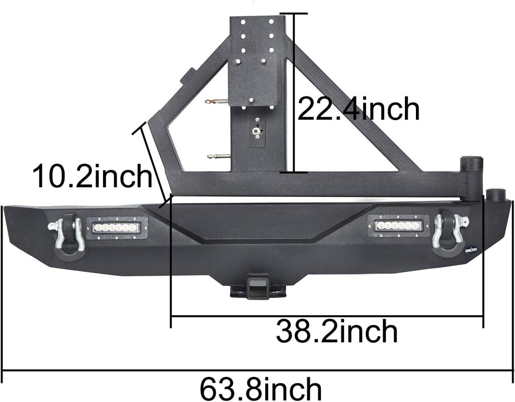 Front and Rear Bumper Combo for Jeep JK Wrangler Y547