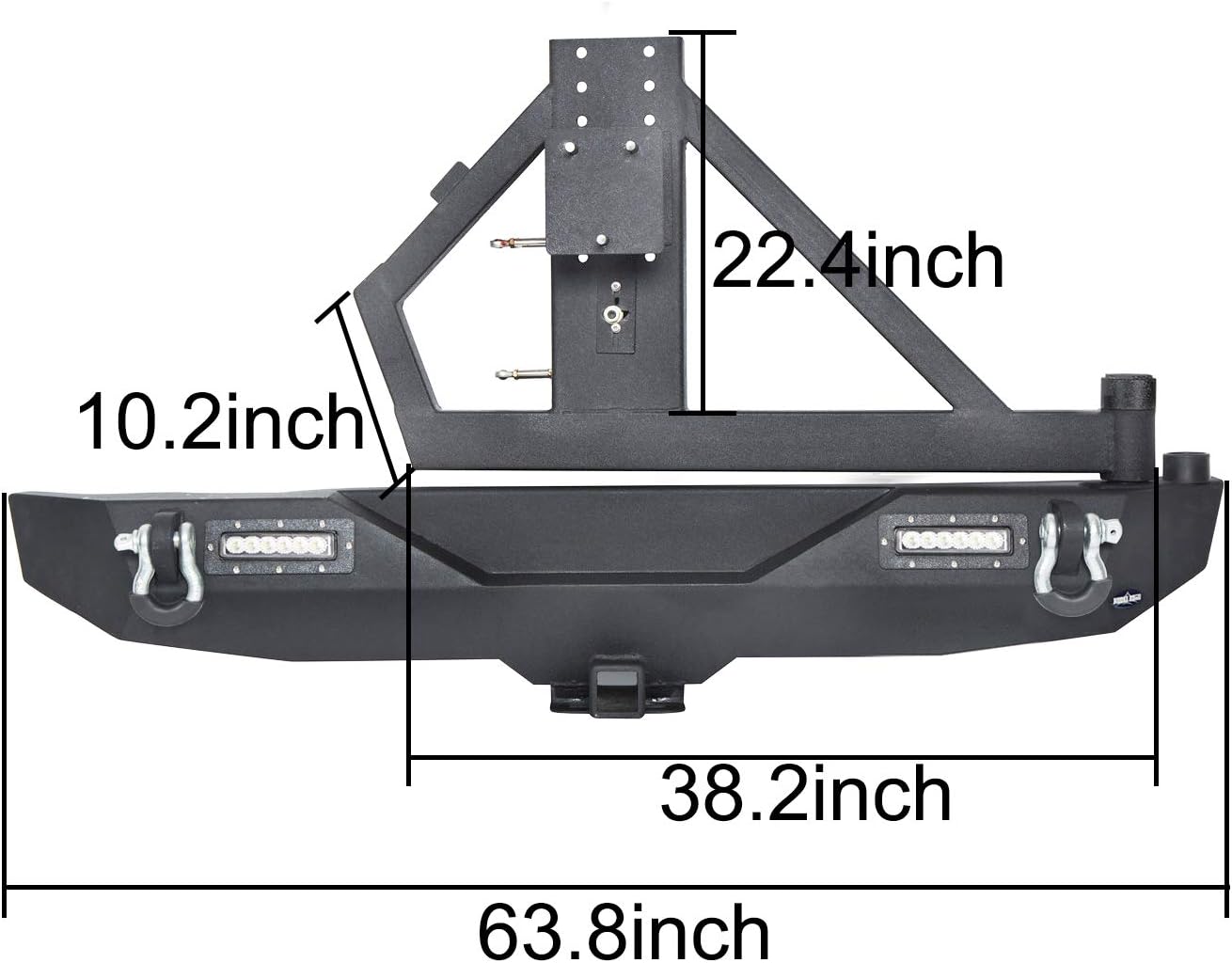 Front and Rear Bumper Combo for Jeep JK Wrangler Y547