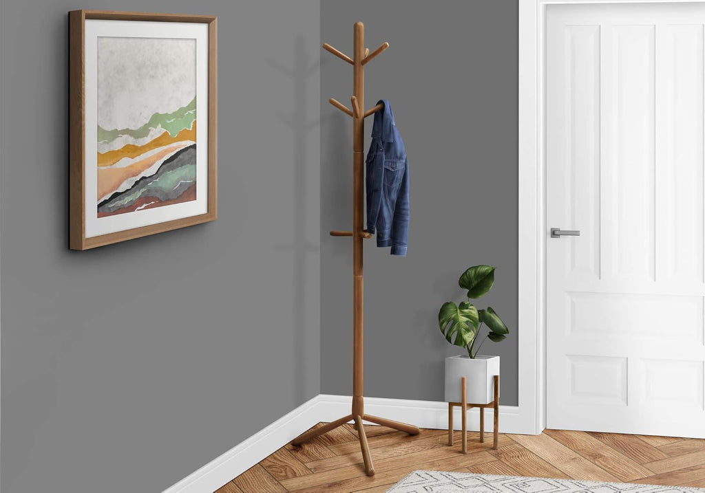 Solid Wood Coat Rack Cappuccino O784