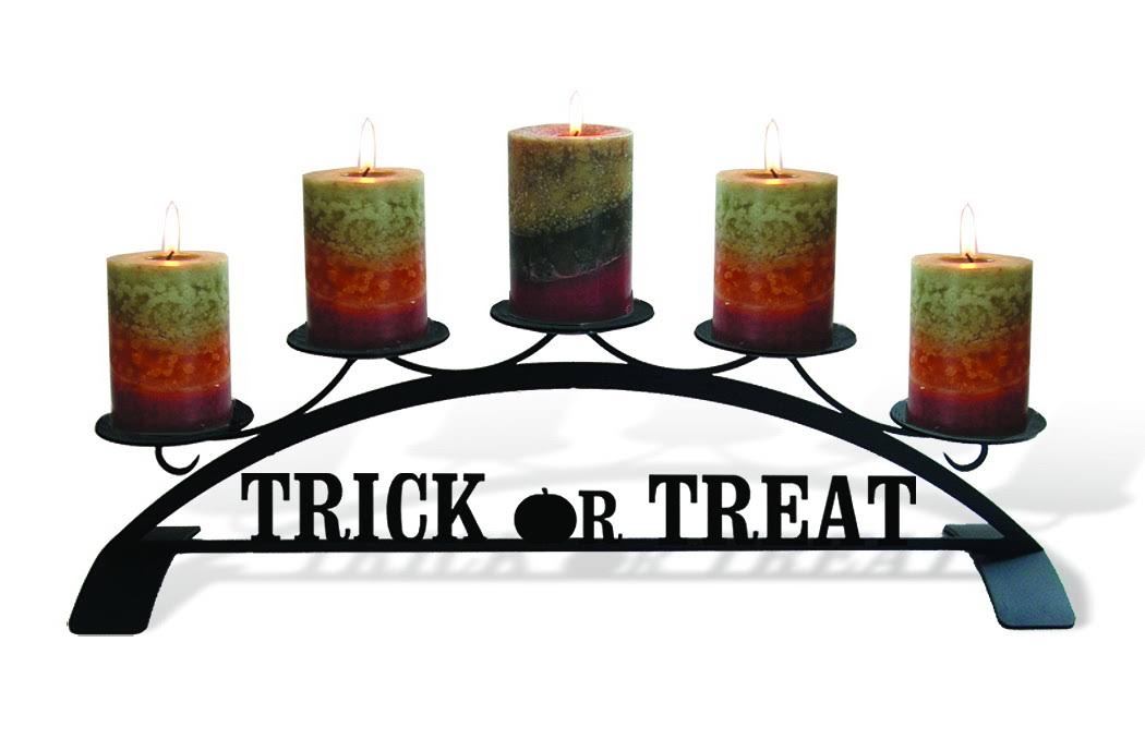 Wrought Iron Table Top Pillar Candle Holder D4041
