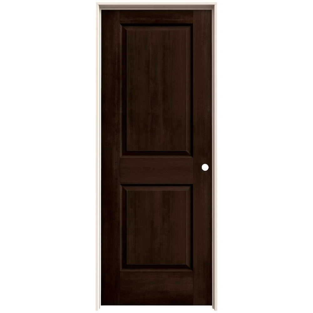32 in. x 80 in. Espresso Stain Left-Hand Molded Composite MDF Single Prehung Interior Door O558750