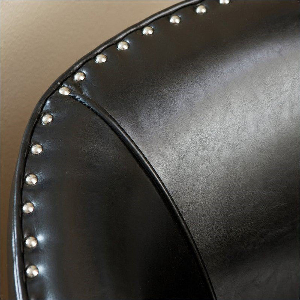 Black Leather Club Chair J536