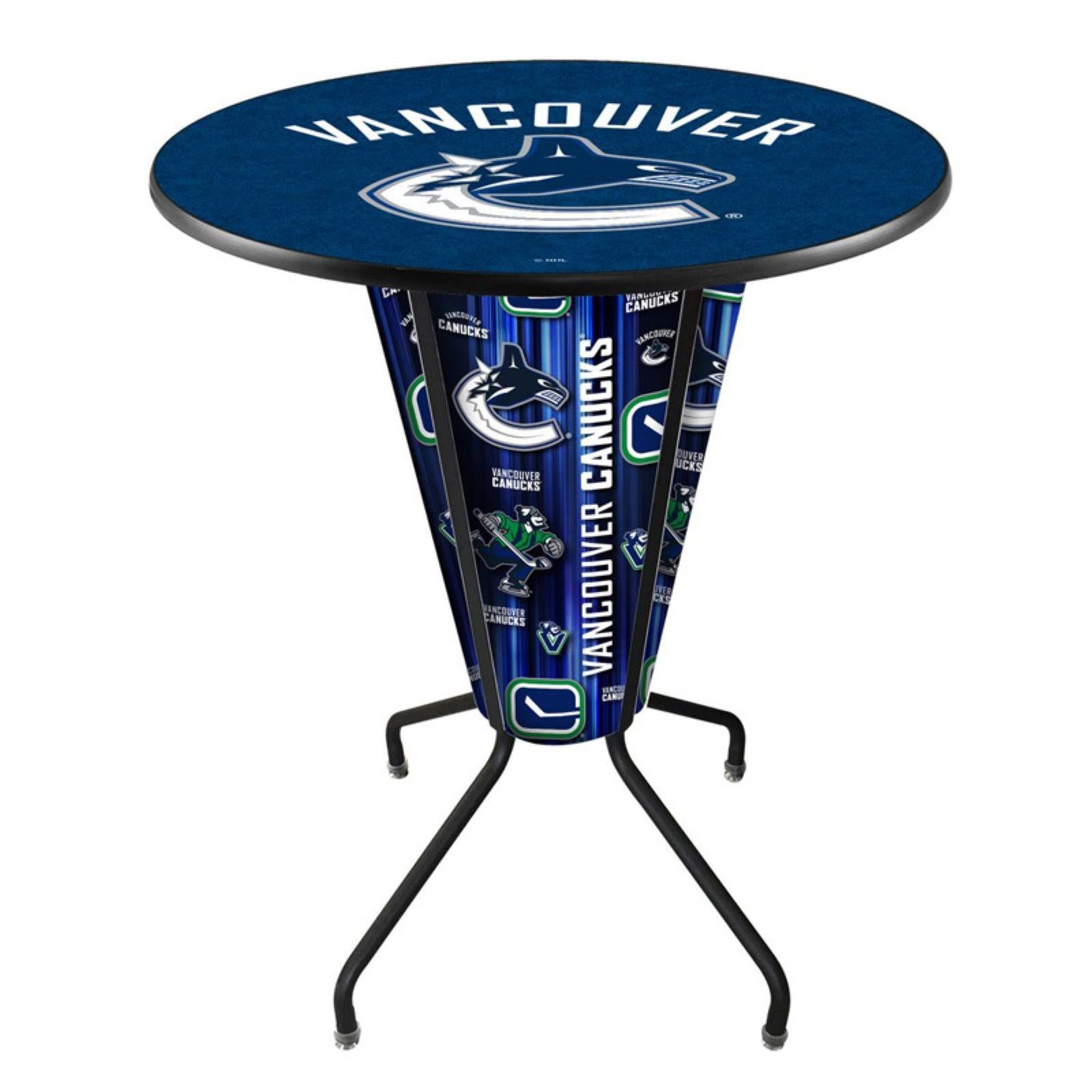 Lighted Vancouver Canucks Pub Table Bar Stool X774