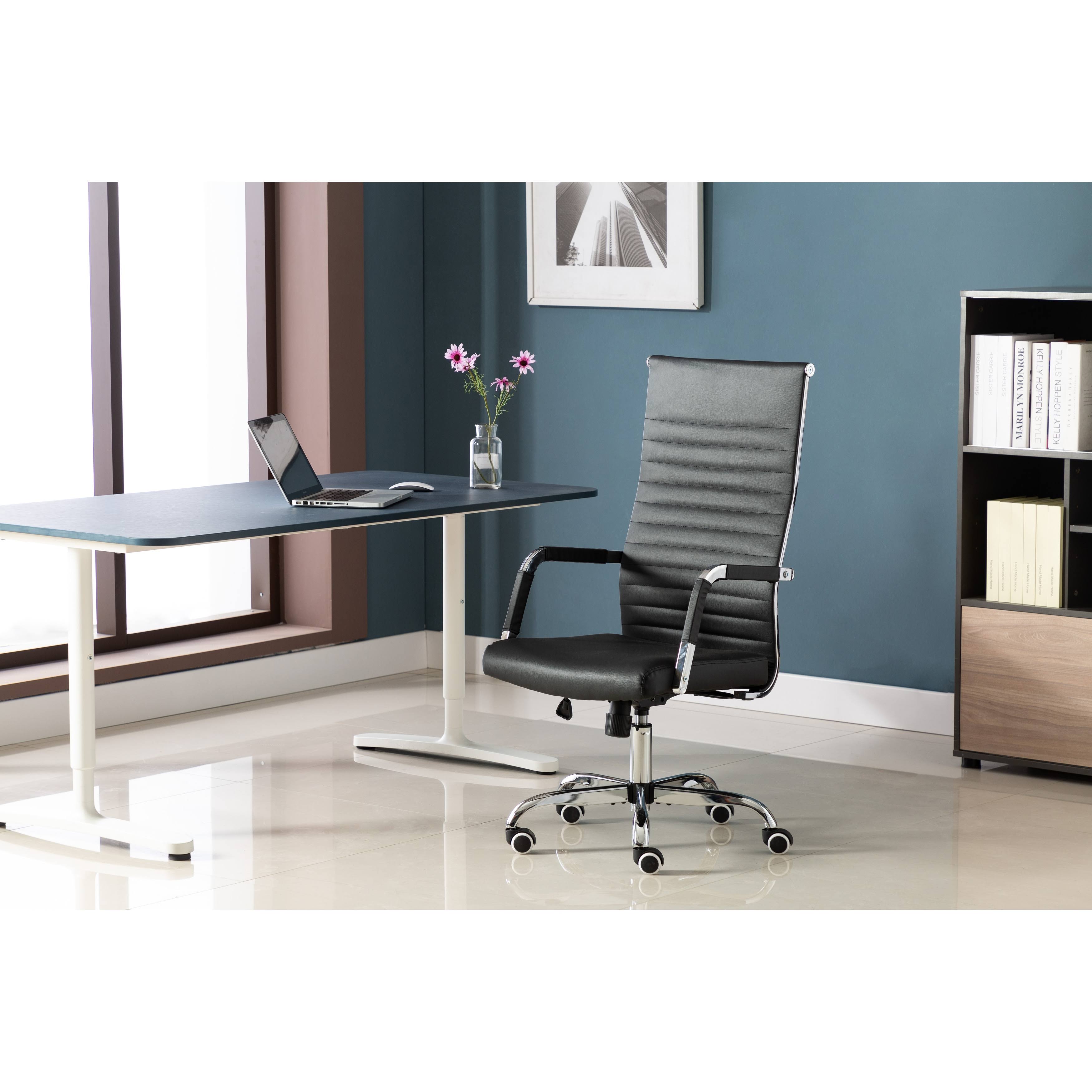 Black High Back Adjustable Executive Office Swivel Chair F640642