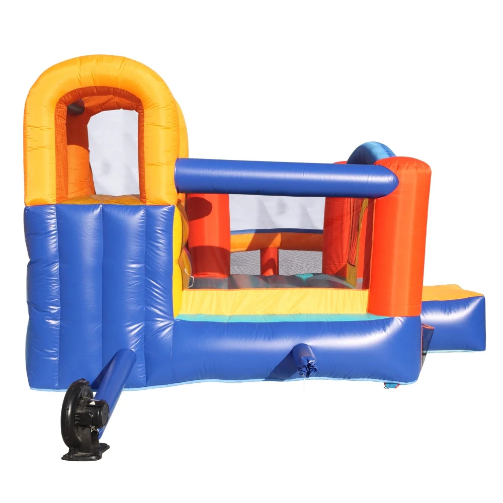 Inflatable Bounce House Slide Bouncer with Basketball Hoop Climbing Wall V35915