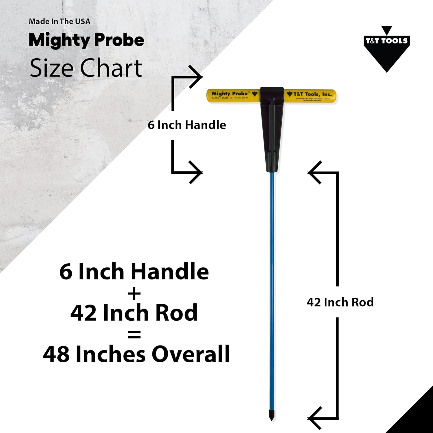 60-Inch Insulated Metal Soil Probe with T-Handle X518094