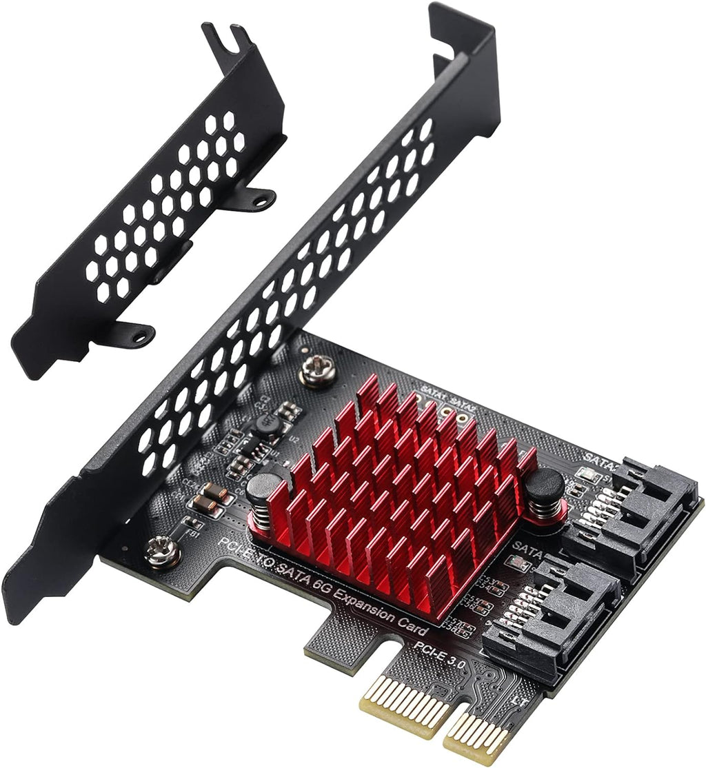 16 Port 4X SATA PCIe Expansion Card with 16 SATA Cables and Bracket B8704