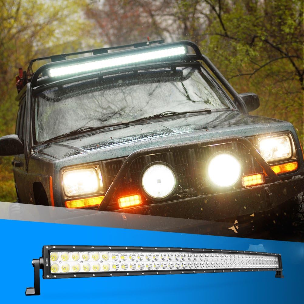 42Inch 240W Curved LED Work Light Spot Flood Combo Driving Fog Lights, Pack of 2 V4437