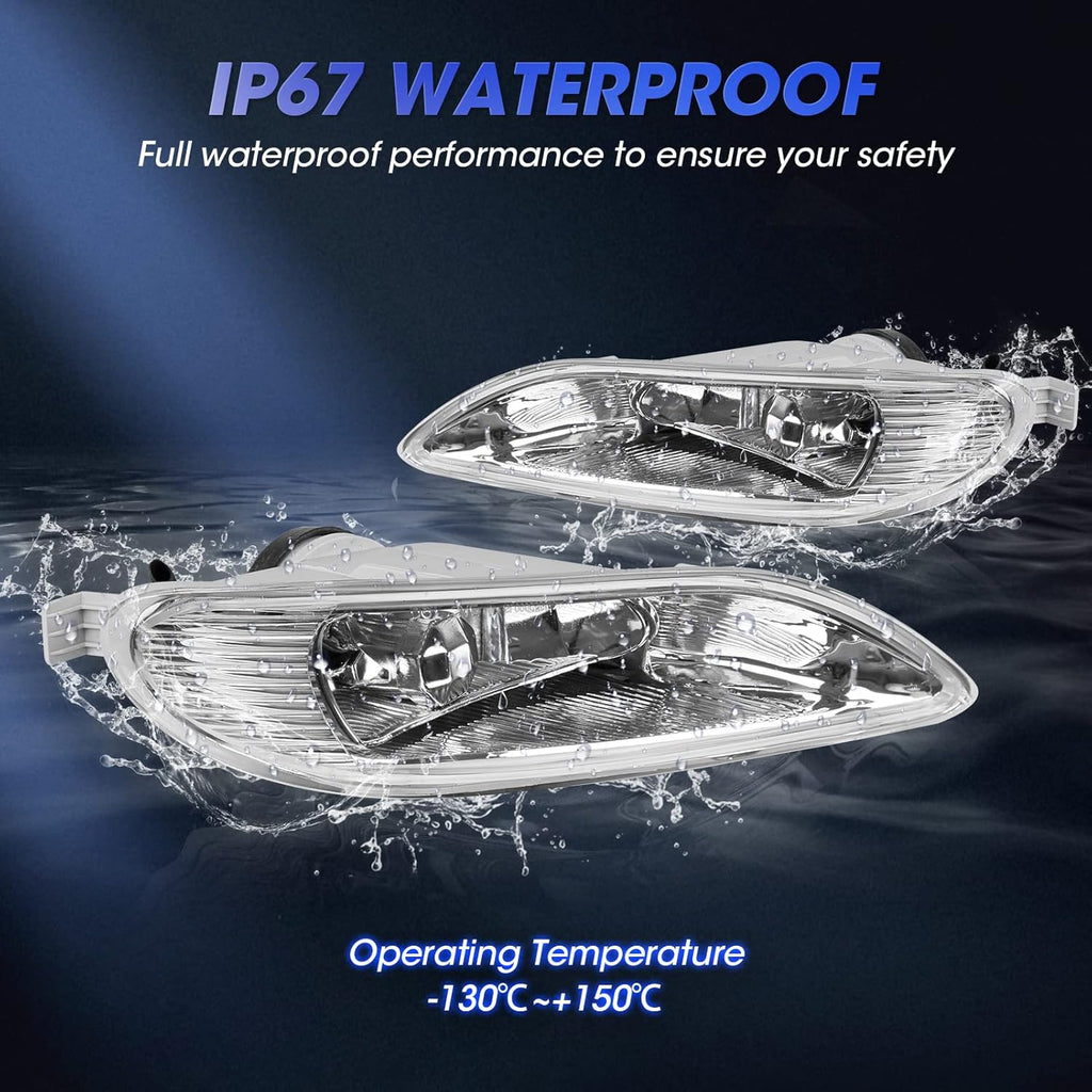 Fog Lights Assembly Kit with 9006 12V 55W Halogen Bulbs and Wiring Kit - 1 Set F98788