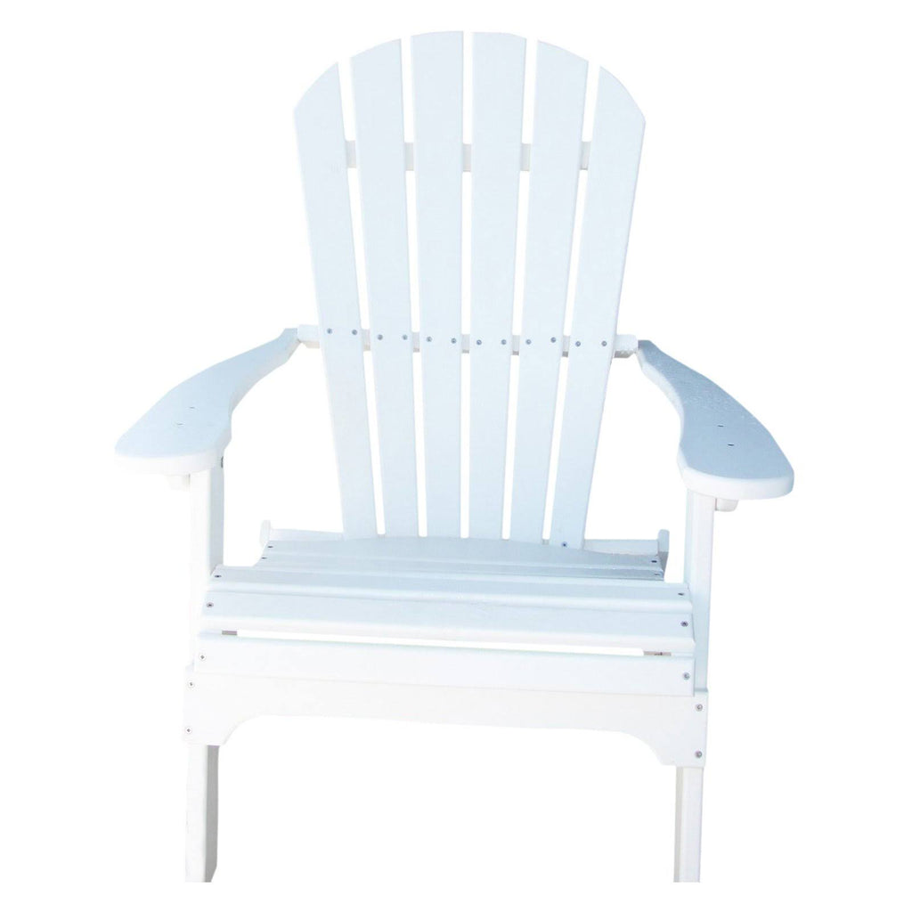 Alpine White Folding Recycled Poly Adirondack Chair Q9394
