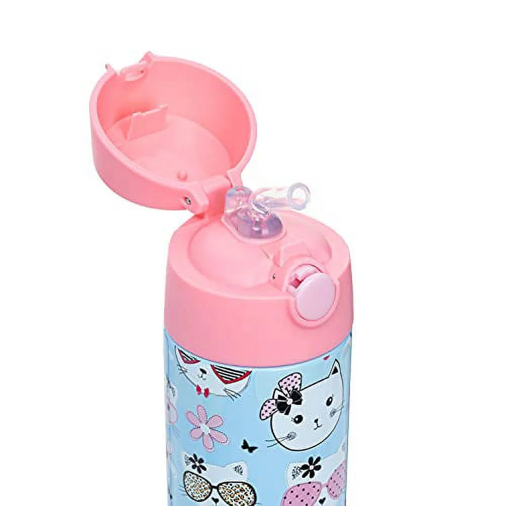 17oz Insulated Stainless Steel Kids Water Bottle with Straw F798