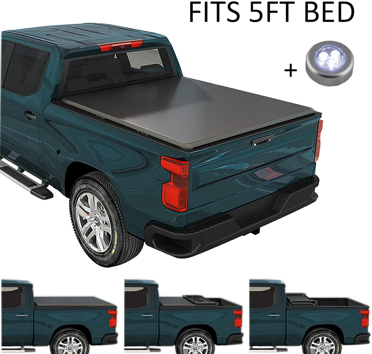 Hard Tri-Fold Tonneau Cover for Nissan Frontier 2005-2021 S9312