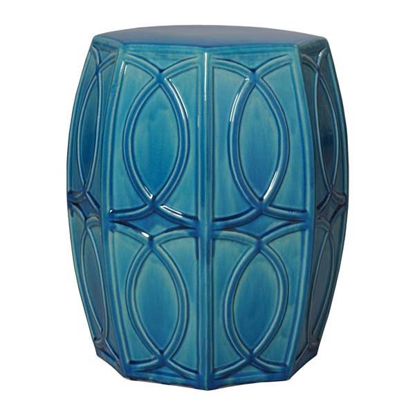 Deep Turquoise Garden Stool P964110