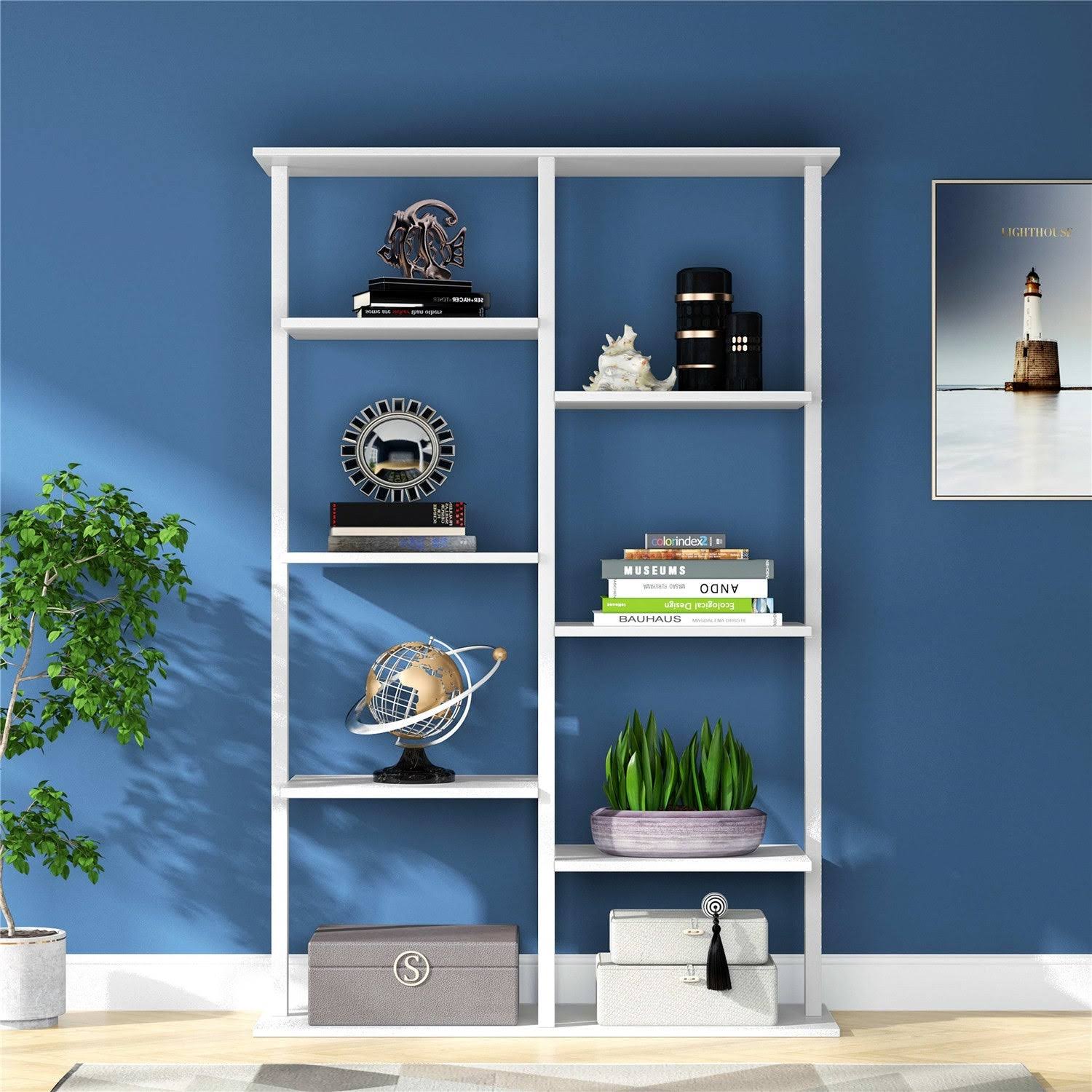 White 5-Tier Ladder Bookcase Z3573