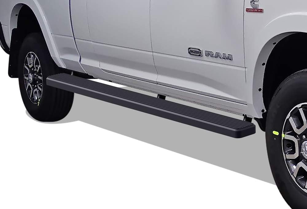 Black Powder Coated 5 inches Running Boards Side Steps Step Rails U859