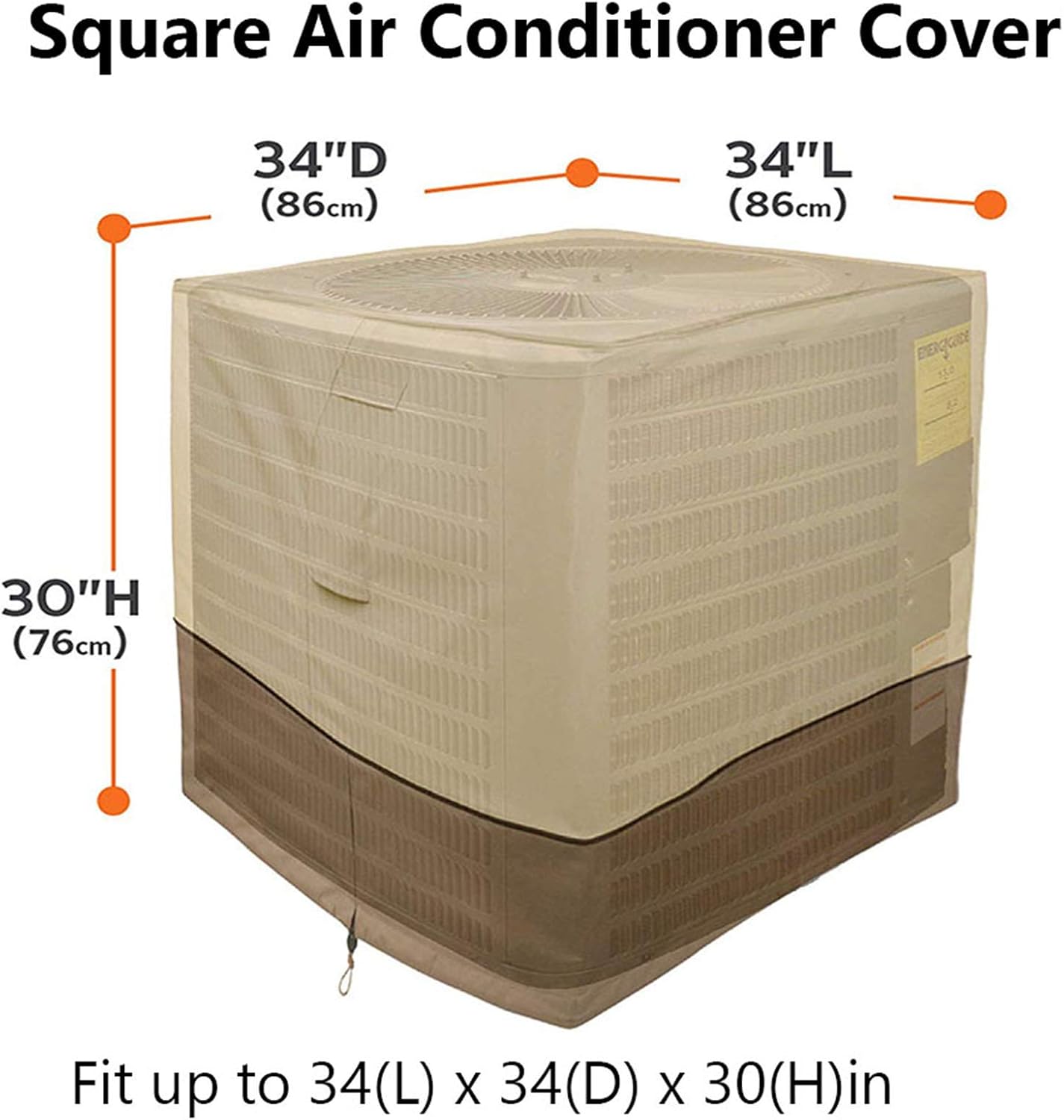 34x34x30 in Square AC Covers Pack of 2 N320