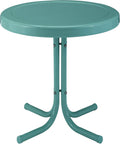 Caribbean Blue Metal Outdoor Side Table Q175