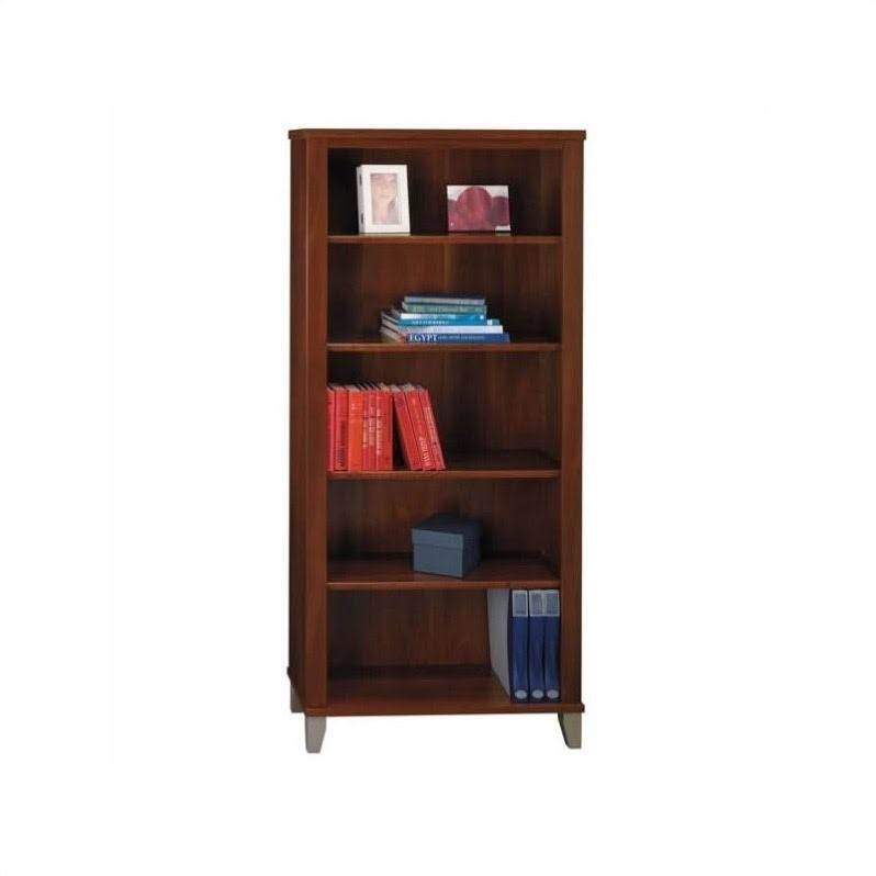 5 Shelf Wood Bookcase in Hansen Cherry W703442