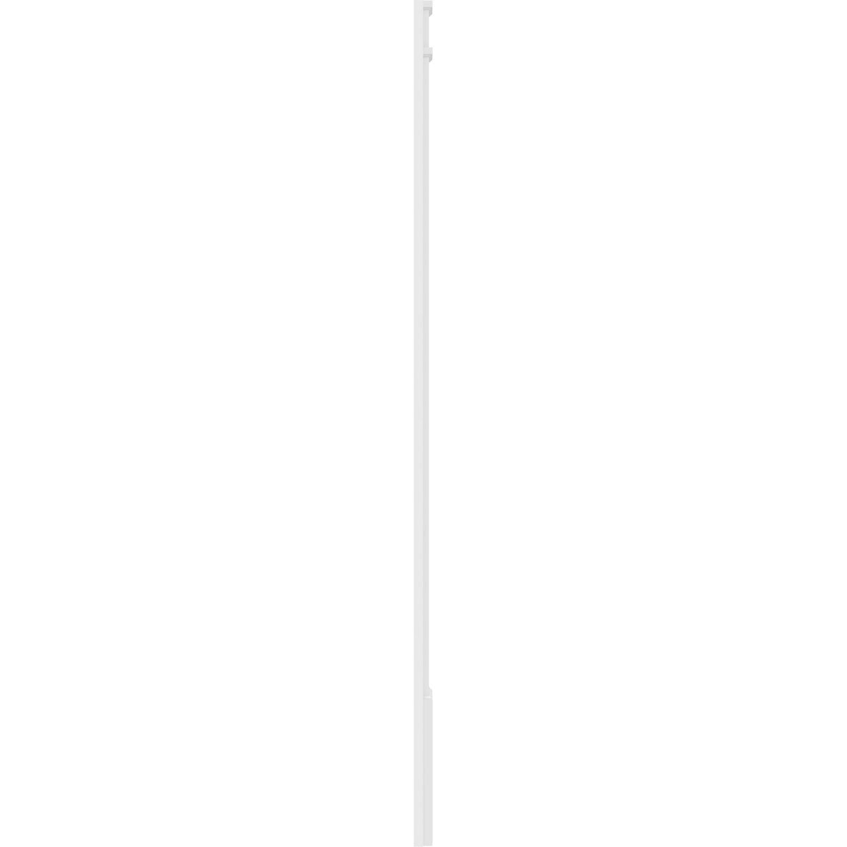 10x22W x 108x22H x 2x22P Two Equal Flat Panel PVC Pilaster with Decorative Capital & Base (Pair) D6761
