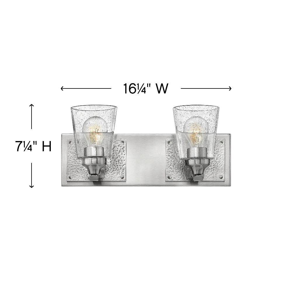 Brushed Nickel 2 Light Bath D575