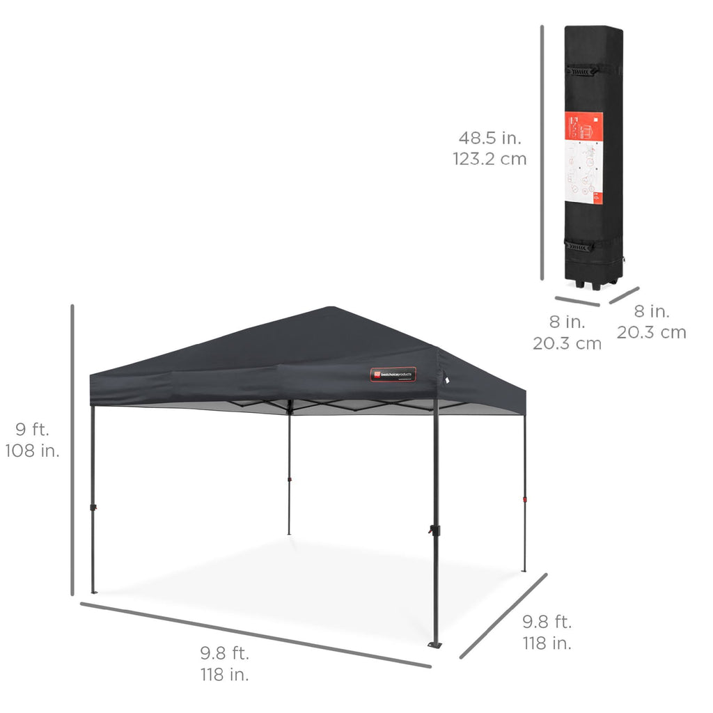 10x10ft Pop Up Canopy Tent with Wheeled Carry Case R263