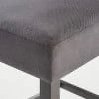 Dark Charcoal Fabric Upholstered Counter Stools, Set of 2 T15138