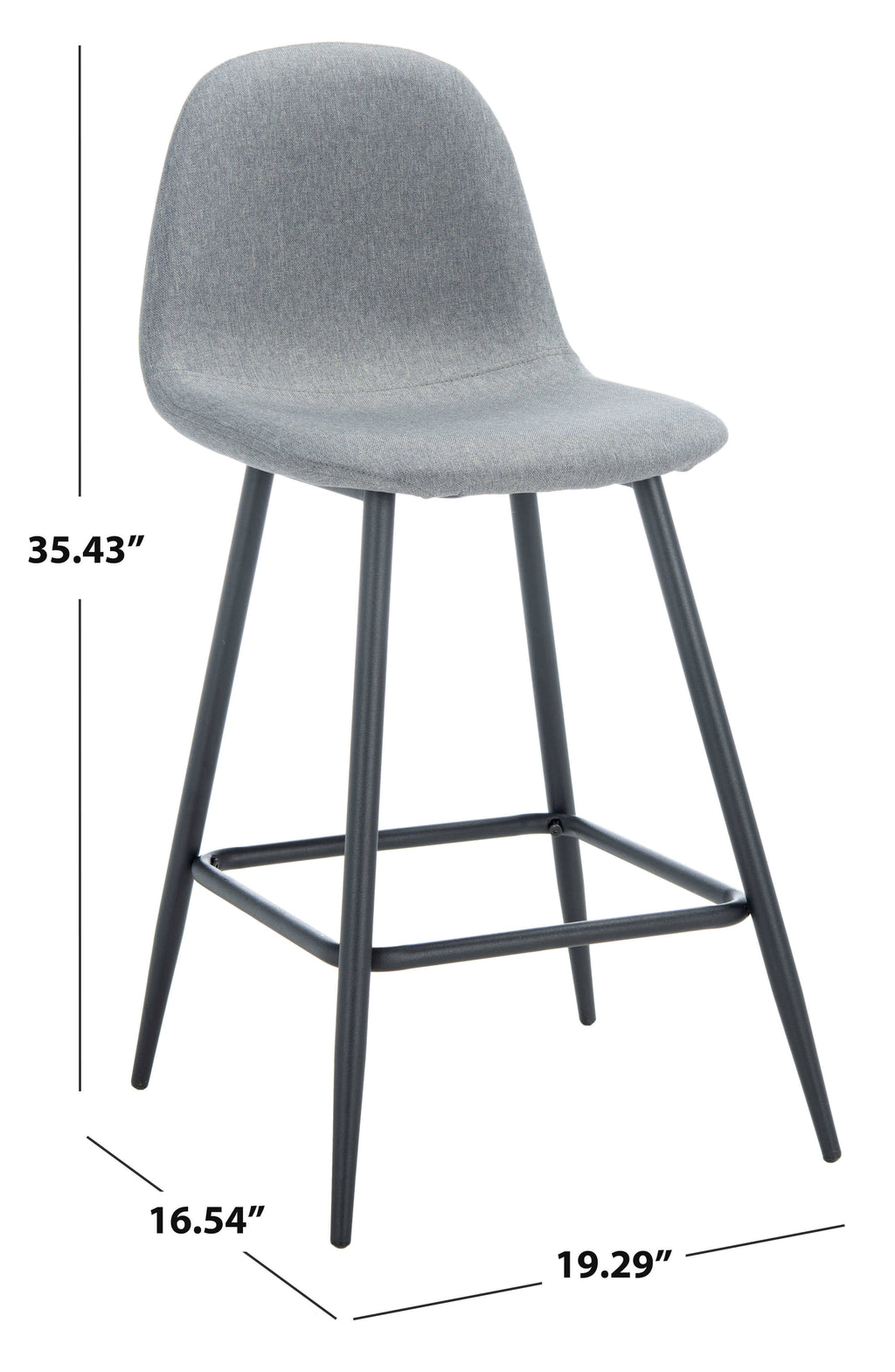 Dark Grey & Natural Counter Stool V854
