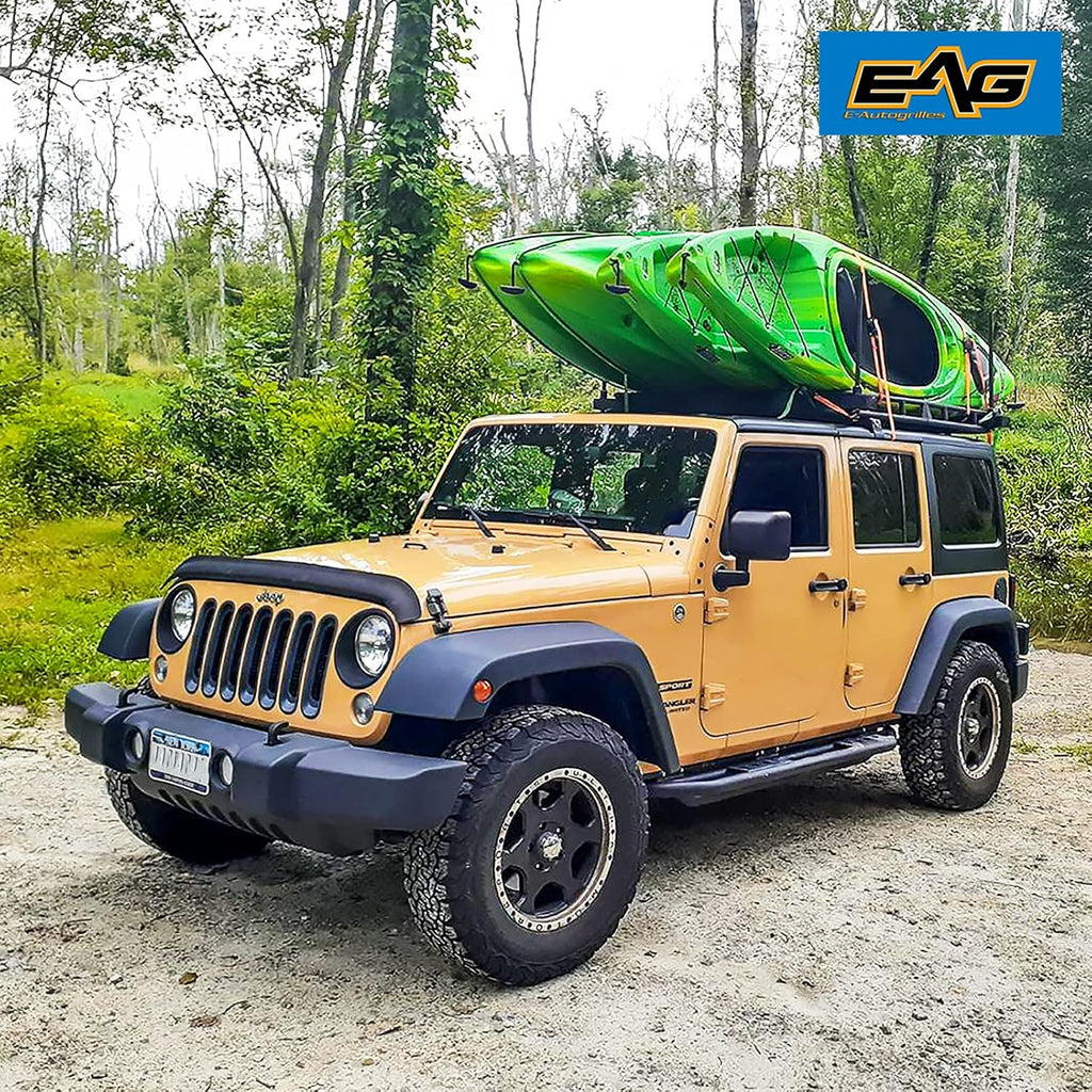 2/4 Door Roof Rack Cargo Basket with Wind Deflector 2 PCS B593