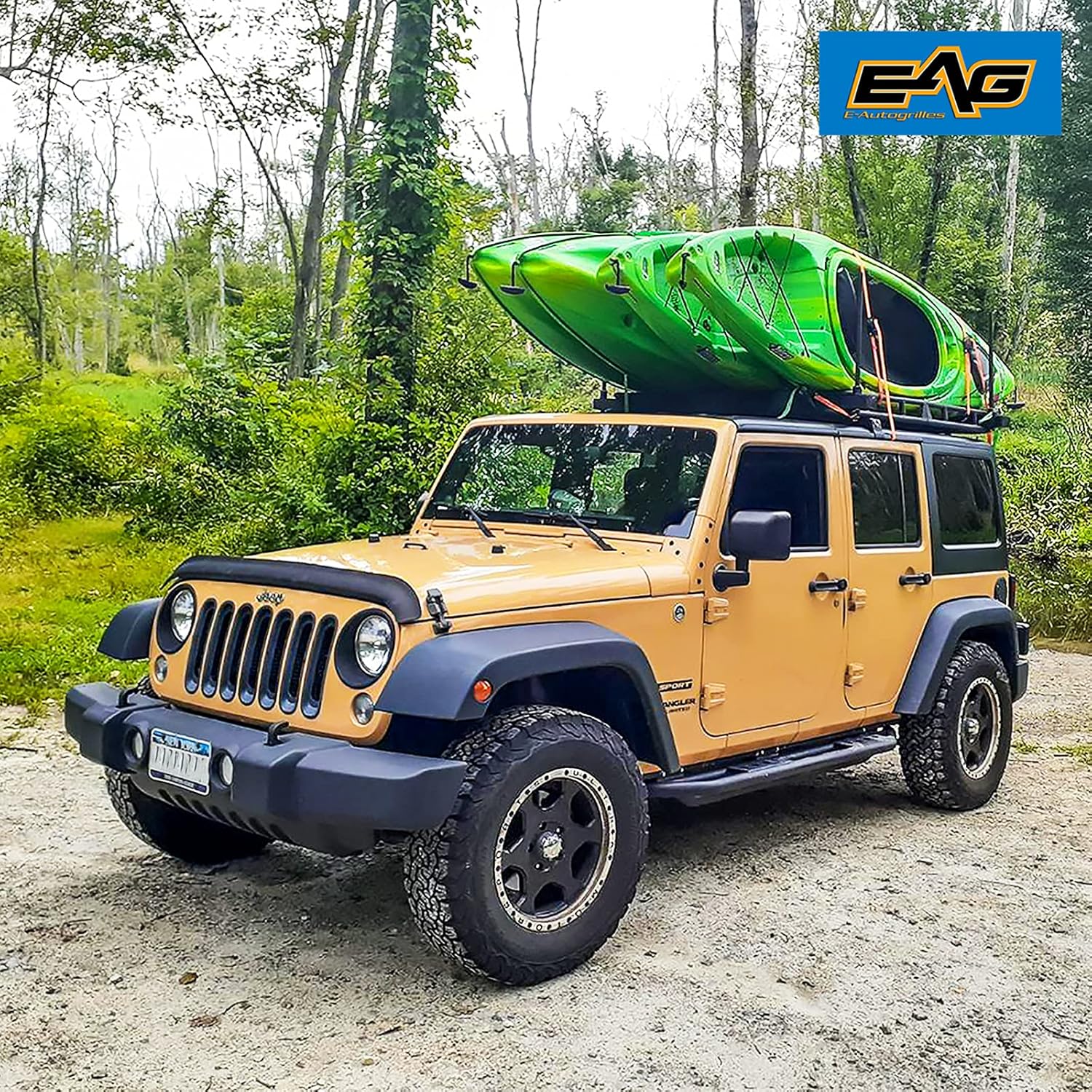 2/4 Door Roof Rack Cargo Basket with Wind Deflector 2 PCS B593