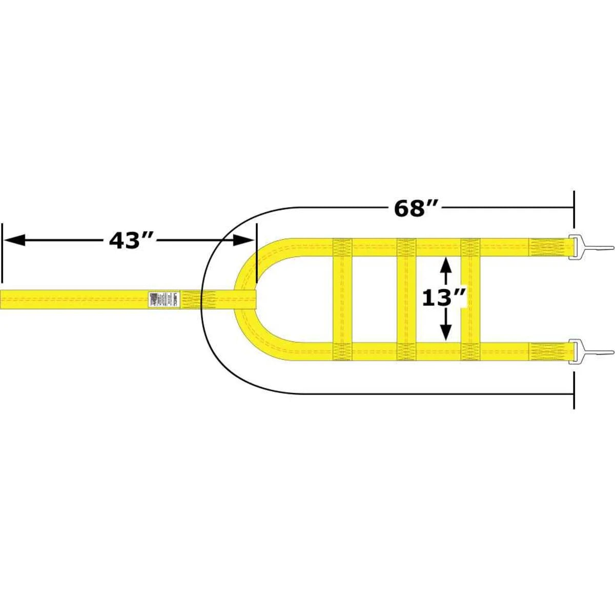 Tow Dolly Basket Strap with Twisted Snap Hooks R5429