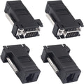 VGA Extender Over Ethernet Adapter, 4pcs VGA to RJ45 Adapter P13573