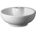 White Vessel Round Bathroom Sink with Overflow U174169