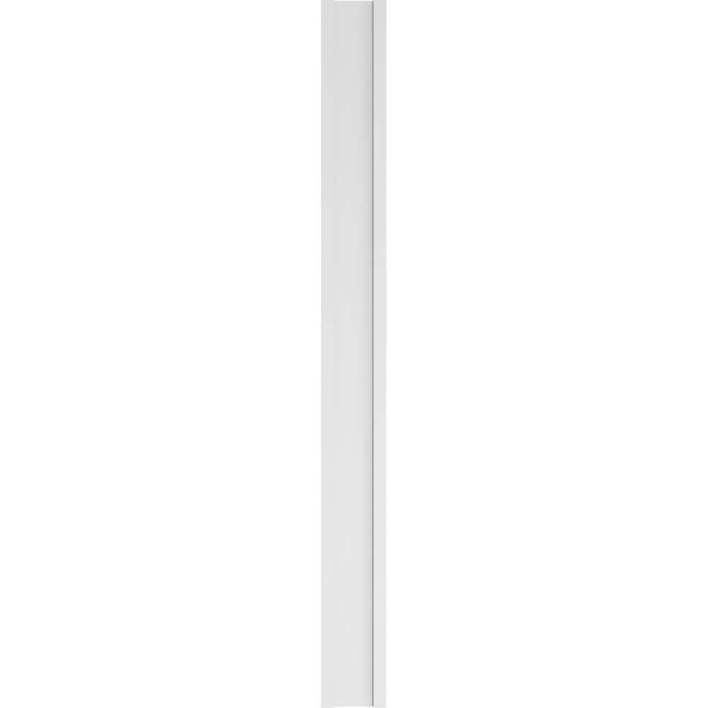 10x22W x 108x22H x 2x22P Two Equal Flat Panel PVC Pilaster with Decorative Capital & Base (Pair) D6761