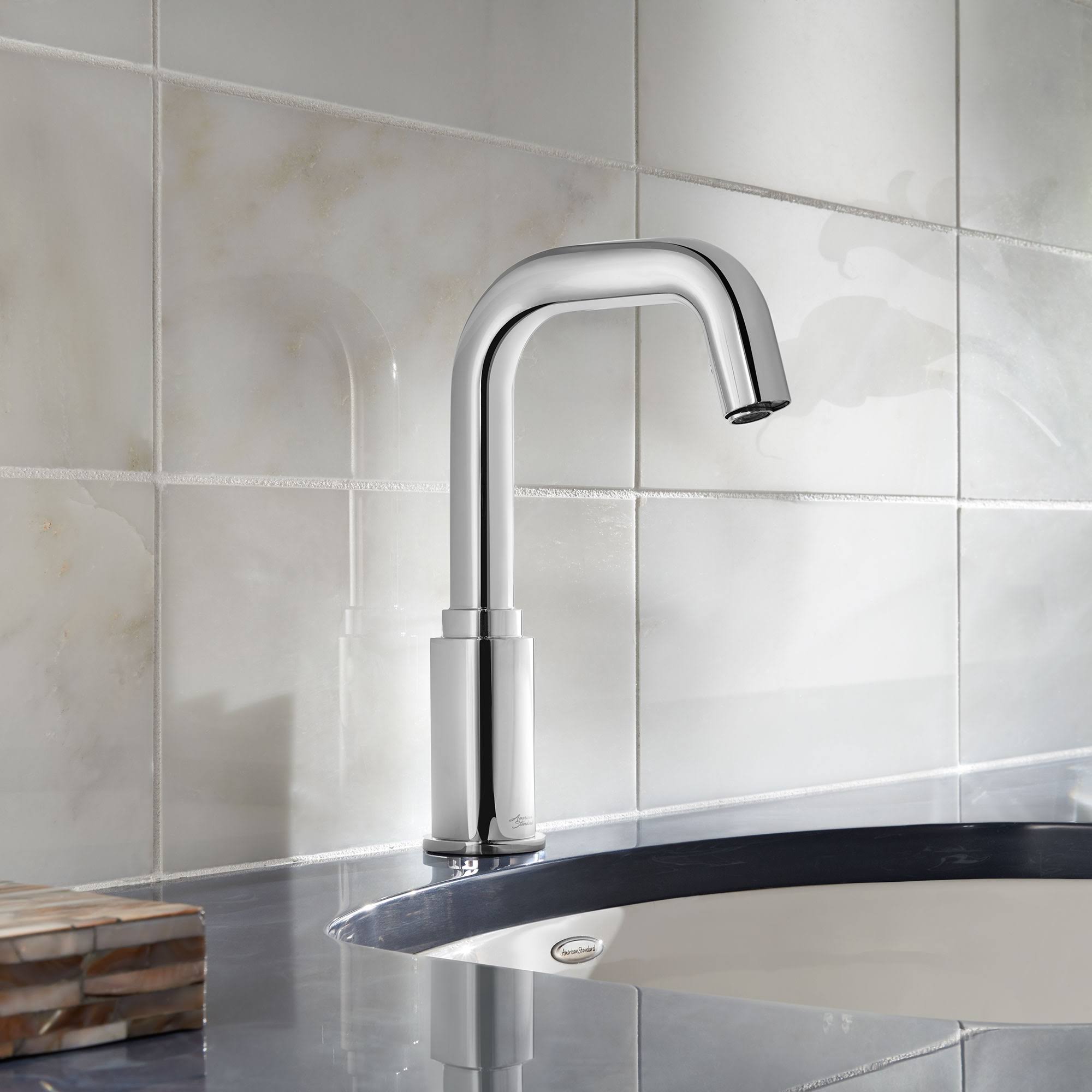 Polished Chrome Deck-Mount Sensor-Operated Faucet W8194