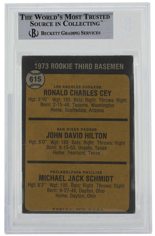 1973 Topps #615 Rookie Third Baseman Card BGS S330