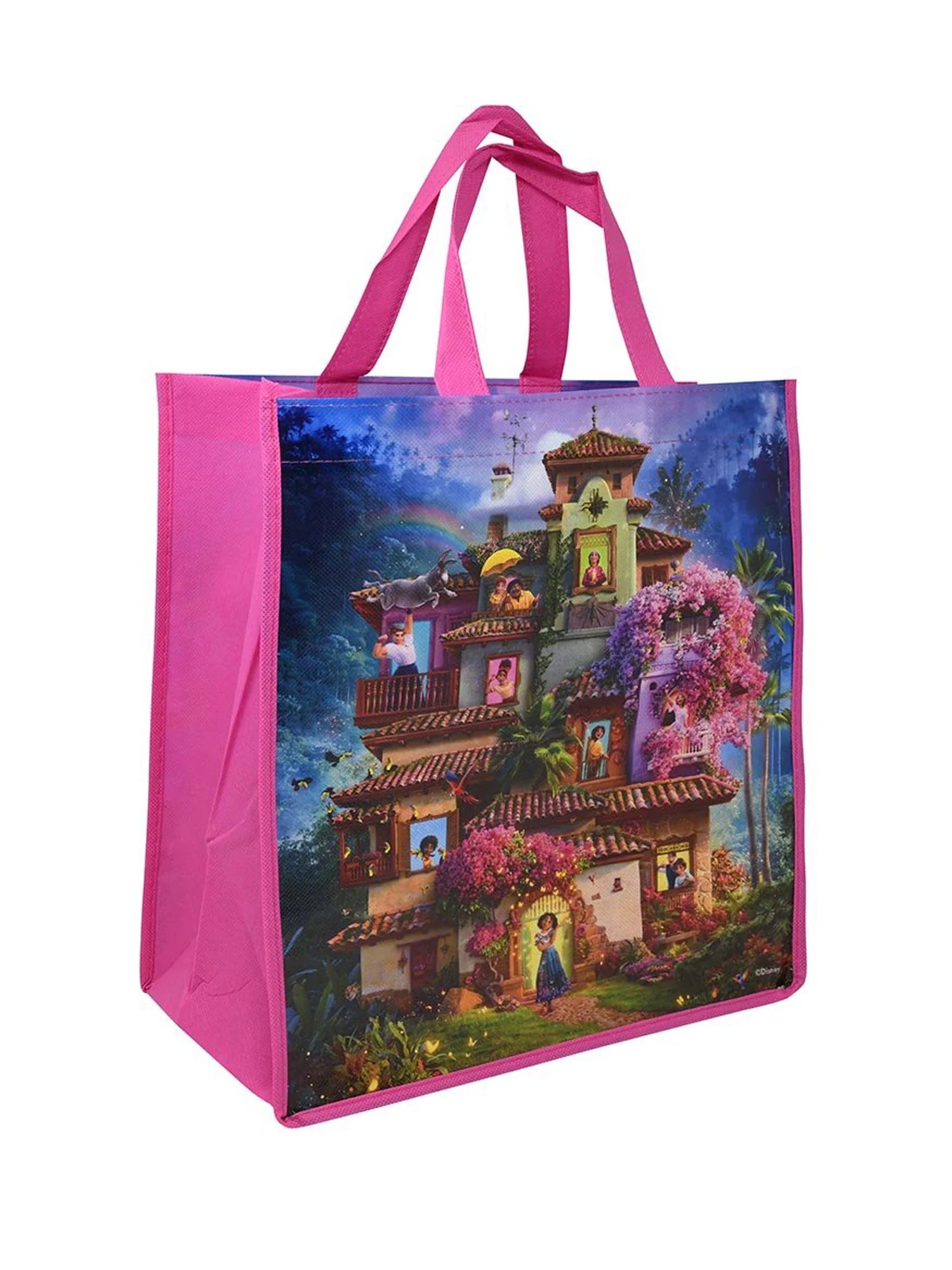 12" Purple Tote Bag with Disney Play Pack Stickers Crayons Set Q65090